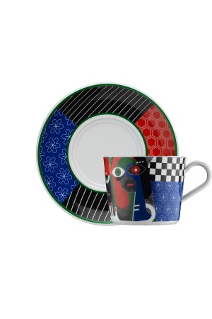 MNZ-Itır 2 قطعة مجموعة الشاي الواحدة 10878 نمط - Kütahya Porselen