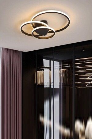 التصميم الحديث من MNZ-Ivan غرفة المعيشة اللون الأسود غرفة المطبخ القاعة البيضاء LED 3-piece شمعة - Fer Avize