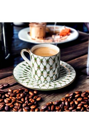 MNZ-Ivy بورسلان اللون اليدين كوب القهوة التركية إسبرسو NS-IV-901 - NADY STUDIO