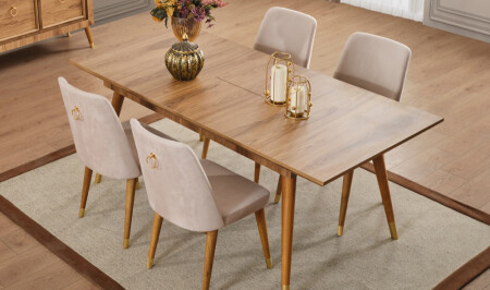 مجموعة طاولة من الجوز من MNZ-Izmit - Cadde Yıldız