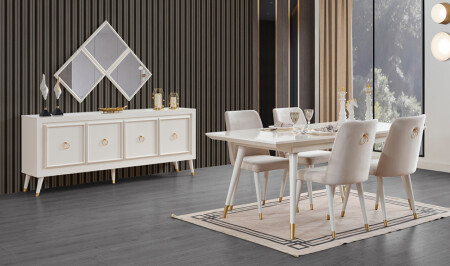 غرفة الطعام MNZ-Izmit Ecru - Cadde Yıldız