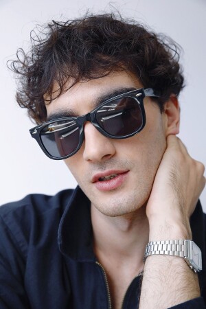 نظارات شمسية رجال أسود من قبل MNZ-Jack BK72423151151 - Bilge Karga