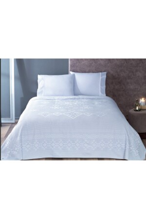 MNZ-Jacquard Pique Set Liana مضاعفة مرنة 230 سم × 250 سم LİANA - Taç