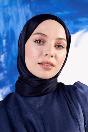 MNZ-Janjan Shawl البحرية الأزرق - Modakaşmir