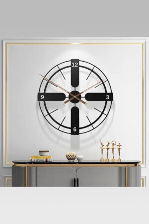 MNZ-Jihati 60 سم أسود ، نمط إيطالي ساعة جدار حديثة AGA001003001 - AGA KONSEPT