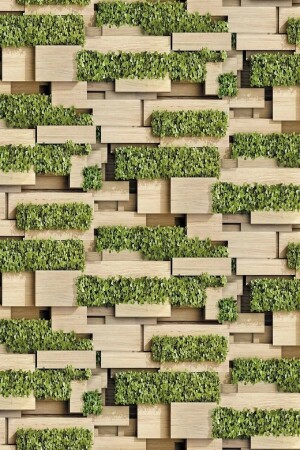 MNZ-Joven 7925 حائط الزهور وعاء الزهور النمط خلفية 5-33 م2 - Zümrüt