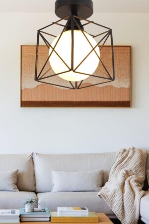 MNZ-Joy واحد أسود وأبيض الزجاج الأرضية إلى السقف غرفة الأطفال غرفة المعيشة المطبخ شمعة JOY - Taşcan Aydınlatma