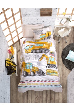 مجموعة من غطاءات القماش الموحدة MNZ-Junior مع أوراق مرنة تتبع البرتقال DGDK8539 - Cotton Box