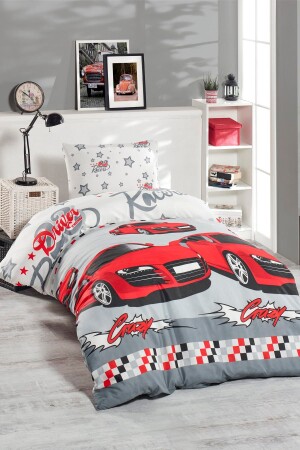 MNZ-Junior Duvet Cover Set واحد أحمر مجنون - Enlora Home