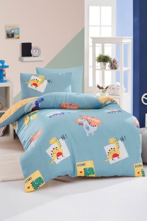 MNZ-Junior Duvet Cover Set واحد جيد دينو خضراء Ep-028710 - Enlora Home