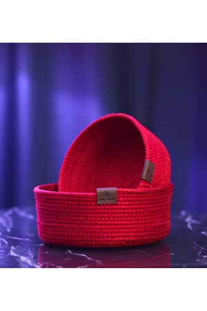 سلة ميكر من نوع MNZ-Jute - مجموعة سلة من 2 أدوات من اليد - سلة متعددة الأغراض - منظمة حمام ومطبخ - Ersu Ahat Home Design Ea