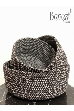سلة ميكر من نوع MNZ-Jute Wicker Basket ، من صنع اليد ، سلة متعددة الأغراض ، منظمة الحمام والمطبخ F-1001 - BEVEZ HOME