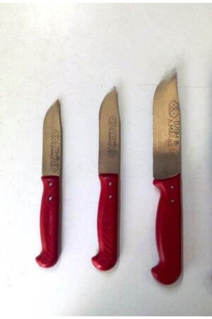 MNZ-Kahramanmaraş مجموعة سكين 3 قطع من الفولاذ المقاوم للصدأ - Üzüm