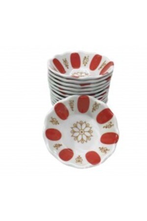 MNZ-Kahveci اللون الأحمر كوب الشاي الميلامين صوكر كوستر 24 قطعة 3774207 - Akel