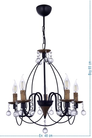 MNZ-Kale 5 Li Lux شمعة حجر (سوداء) PA. 0220 - polataydinlatma