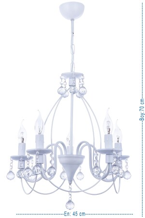 MNZ-Kale 5 Li Lux شمعة حجر (بيضاء) PA. 0237 - polataydinlatma