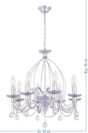 MNZ-Kale 8 Li Lux شمعة حجر (SILVER) PA. 0588 - polataydinlatma