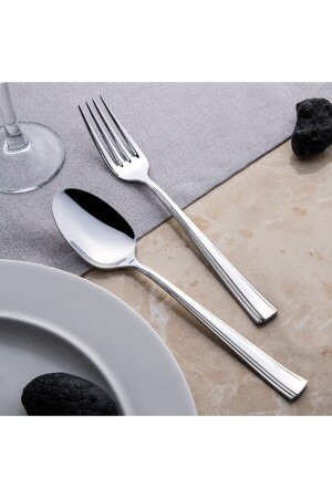 MNZ-Katre 30 قطعة ملعقة شوك (بدون سكين) 12048 - Nehir