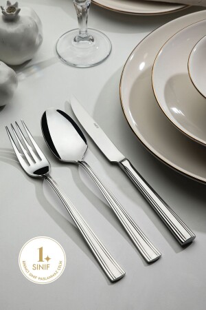 MNZ-KATRE SIMPLE 36 PIECES FORK، SPOON وNAIFE SET 12054 - Nehir