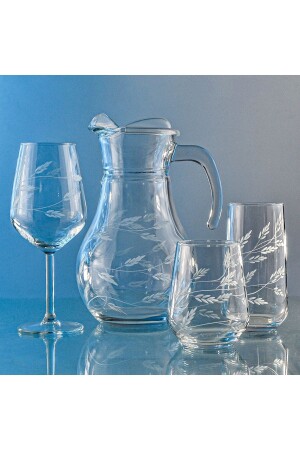 MNZ-Kazaan 37 قطعة 12 شخص مجموعة زجاجية مع نمط المنفى P519S2519 - DECOCIA