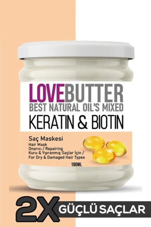 قناع الشعر الجاف والضرر من قبل MNZ-Keratin & Biotin - LOVE BUTTER