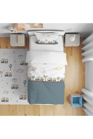 مجموعة من أطفال (MNZ-Kids) مع قطارات وغيوم - Cici Odam