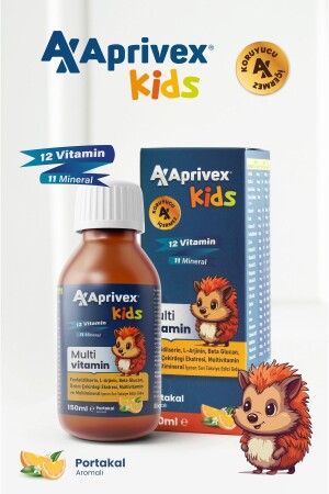 MNZ-Kids Multivitamin Sirup الطبيعي ذوق البرتقال 150 مل - Aprivex