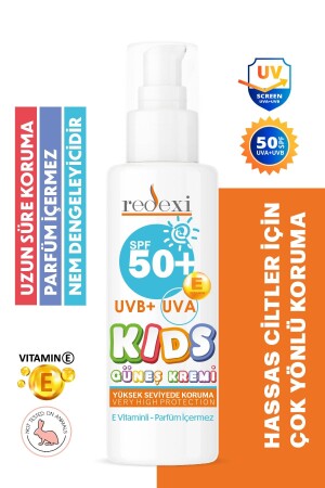 كريم الشمس للطفلين من نوع MNZ-Kids SPF 50+ Uvb+ Uva حماية عالية للبشرة الحساسة خاصة للأطفال والطفلين 100 Ml 86800 - Redexi