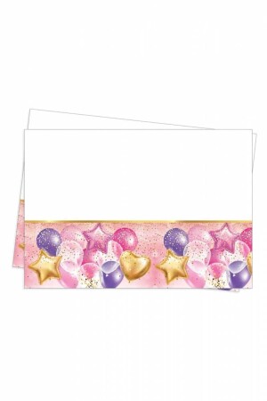 MNZ-Kikajoy طائرات الطيران بالونات الوردية الطاولة البلاستيكية 120x180 سم 1 قطعة - Roll Up