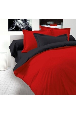 مقياس (MNZ-King) غطاء غطاء (Duvet Cover Set) أحمر (Black kingks5) - METİNEV