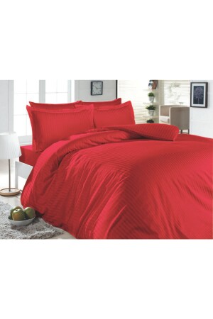 مقياس MNZ-King الحمراء المقسمة القطن الساتين غطاء القماش المطبوع بتيست - METİNEV