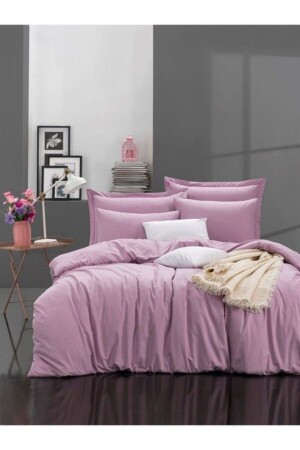 MNZ-King Size Cotton Satin Lilac Color غطاء الغطاء المعدل ليلارادف - METİNEV