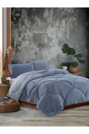 MNZ-King Size Gray Welsoft Quilt 230x260 - Nanosoft