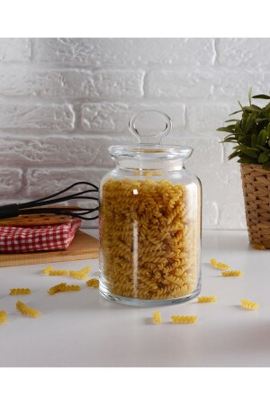 جرة زجاجية من نوع MNZ-Kıtchen مع غطاء 1515 Cc P98673 - Paşabahçe