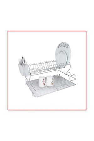 MNZ-Kiwa Love 2 مستوى سلة الأطباق - رف الصفائح - Kiwa Metal