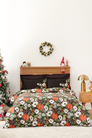 MNZ-Kokina 100% قطن غطاء غطاء مجموعة مزدوجة سوداء 200. 21. 01. 0662 - Karaca Home