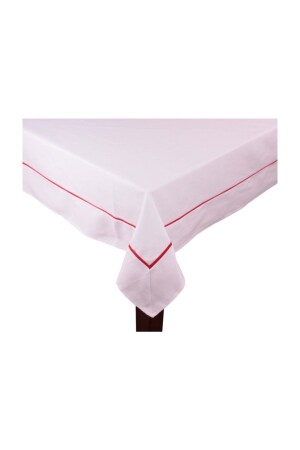 ملابس مائدة مستطيلة من MNZ-Koton بيضاء حمراء ذات الحبل - Yastikminder