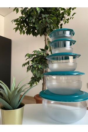 MNZ-Kristalin 5 حزمة تخزين وخدمة حاوية عرض طائرةkrintalin5liset - Tupperware