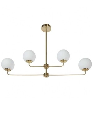 MNZ-Kumru 4-piece Antique Modern Chandelier (Glass White) KMR-ESK-04 - BSA LIGHTING