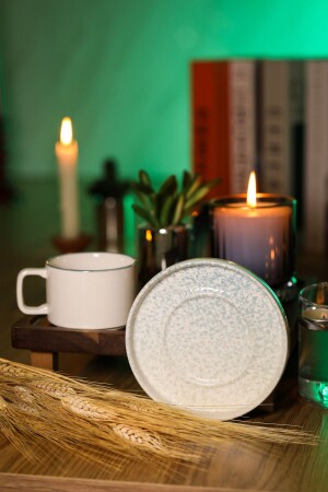 مجموعة الشاي من النسيج من MNZ-Kumsal 4 قطع لشخصين - Heda Porselen