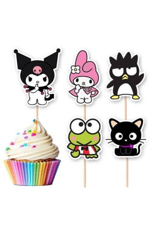 مصاصي أسنان على شكل MNZ-Kuromi 10 قطع - Parti Dükkanım