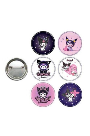 شارة MNZ-Kuromi 6 قطع - Parti Dükkanım