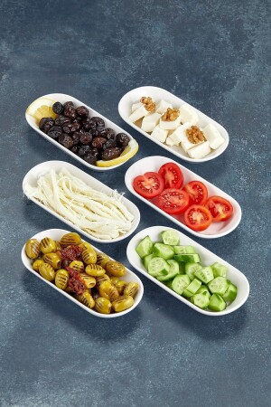 MNZ-Kütahya سلسلة السيراميك الأبيض الإفطار والوجبات الخفيفة مجموعة من 6 فينوس GLDNKTCN18 - GoldenKitchen