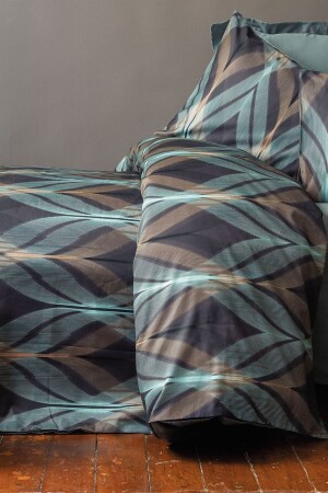 MNZ-La Mer 210 Tc (83 TEL) القطن الرقمي ساتين الواحد غطاء غطاء القماش مجموعة ISS-MAM-621782 - İssimo Home