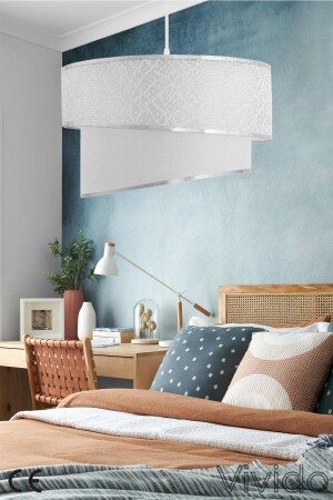 MNZ-Lacy White Silver Candlelier ABS-6000A - Vivido Abajur