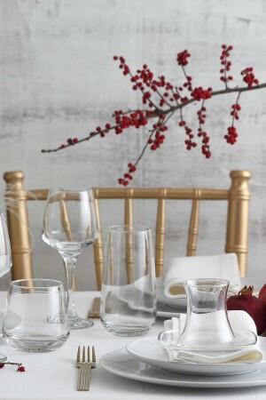 MNZ-Lal 30 قطعة دودي مجموعة زجاجية مجموعة - Lav