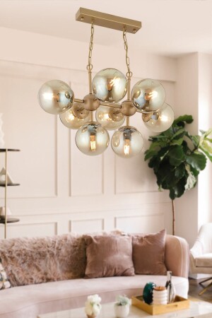 MNZ-Lamia 8pcs قديم عصري مصباح معلق المطبخ طاولة الطعام فوق غرفة المعيشة شمعة 3266-08-FR - Apliqa