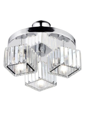 MNZ-Lara 3-piece Chrome K-01 شمعة - İstanbul Avize