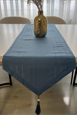 (MNZ-Lara Runner Cover) (الأنديغو الأزرق 40x145 - Gülce Home Collection