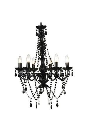 MNZ-Large Black Stone Candlelier TYC00785013726 - Bun Design